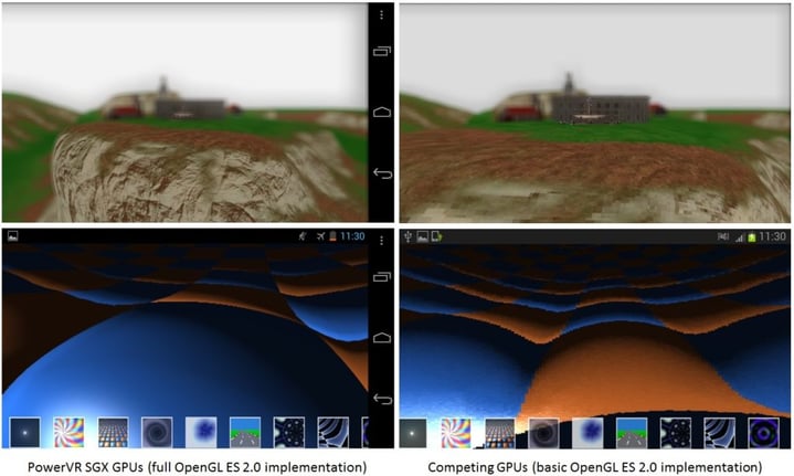 PowerVR Series5XT vs competing GPUs - OpenGL ES 2.0 implementations