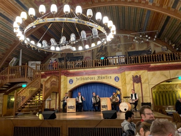 Hofbrauhaus, with its resident Um-pah band