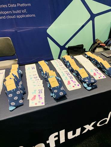 Influx Data Socks at GDC 2022