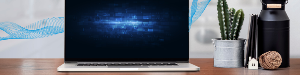 Laptop with numbers on